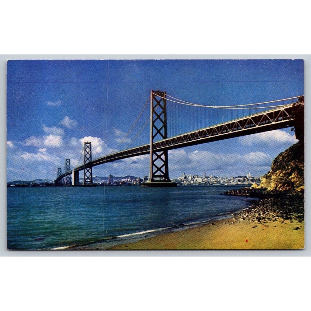 Vintage San Francisco Bay Bridge Postcard C1 Mike Roberts Studio Berkeley CA